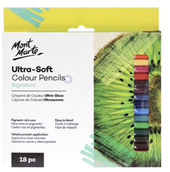 Mont Marte Ultra Soft Colour Pencils 18