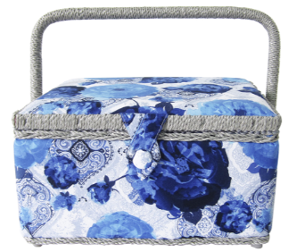 Sewing Basket - Blue Floral