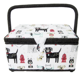 Sewing Basket - Dogs
