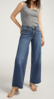Silver Suki Curvy Mid Rise Wide Leg