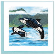 Quilling Card - Orca Whales