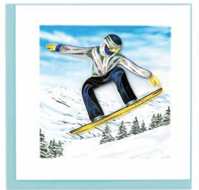 Quilling Card - Snowboarder