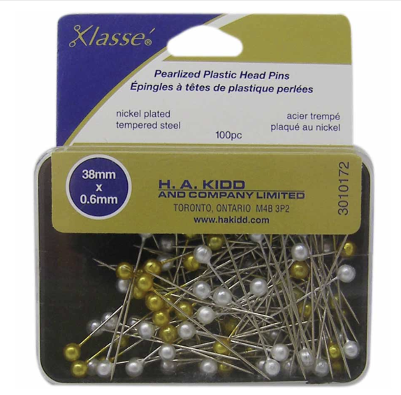 Pearl Head Pins Multicolor 100pc