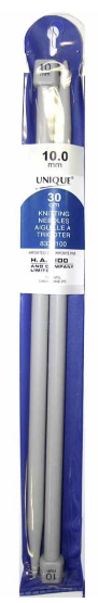 Single Point Knitting Needles 12" Plastic - 10.0mm