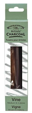 Windsor Artists Charcoal - Vine Medium 3pc
