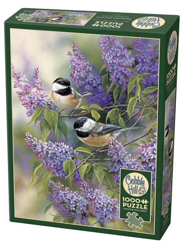 Chickadees and Lilacs 1000pc