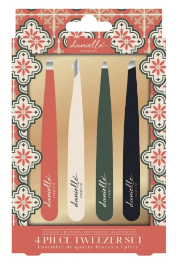 Danielle 4pc Tweezer Set