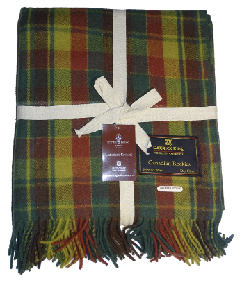 Merino Wool Tartan Blanket - Canadian Rockies