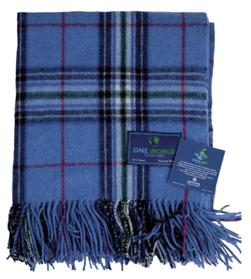 Merino Wool Tartan Blanket - One World Together