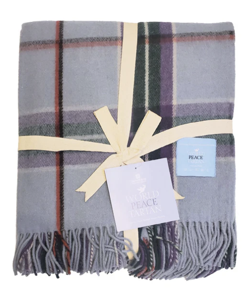 Merino Wool Tartan Blanket - World Peace Tartan