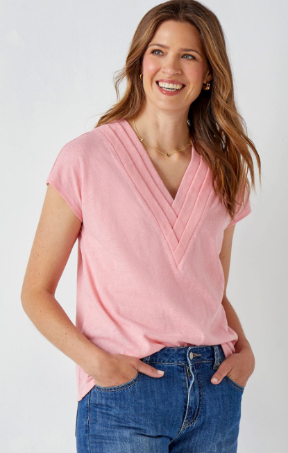 Triple V-Neck Top