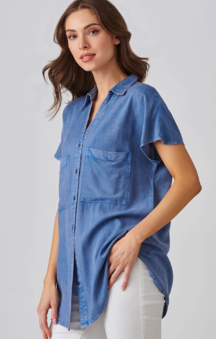 Blue Viscose Dolman