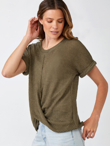 Olive Criss Cross Dolman
