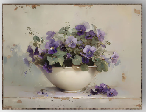 Purple Pansies