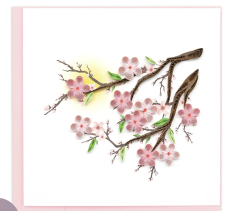 Quilling Card - Cherry Blossom