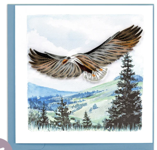 Quilling Card - Soaring Eagle