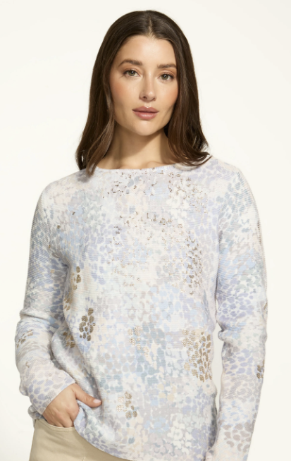Metallic Printed Sweater