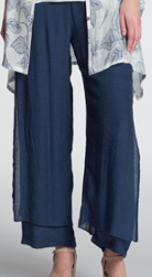 Wide Leg Button Pant