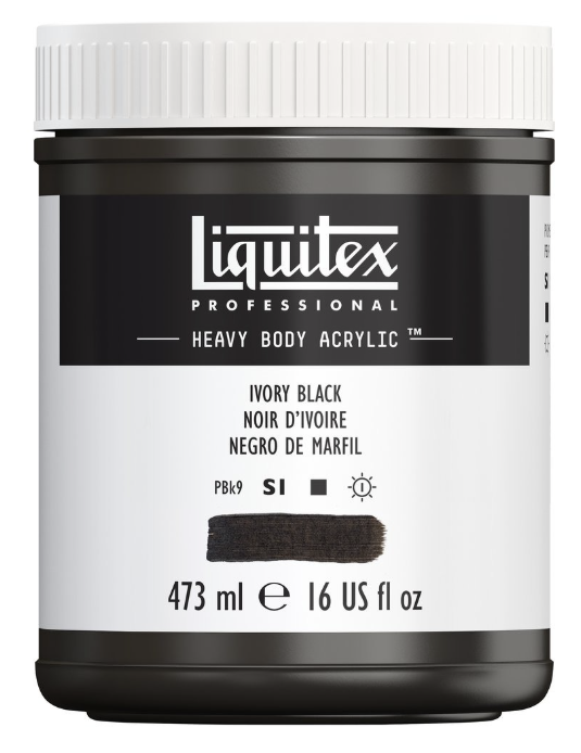 Liquitex HB Acrylic - 473 - Jar Ivory  Black