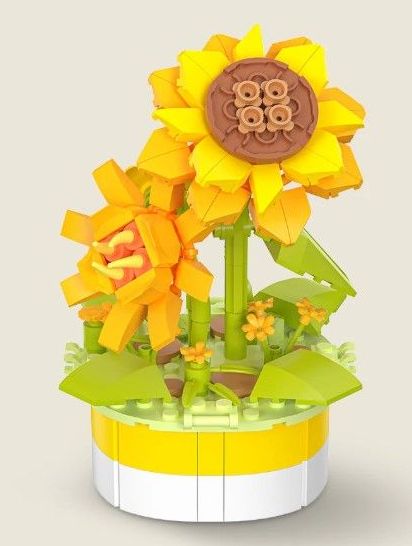 Mini Bricks Potted Flower - Sunflower