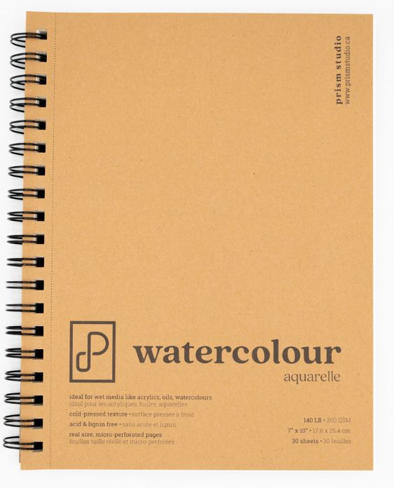Prism Studio Watercolor Book CP140lb 7x10&quot; 30 Sheets