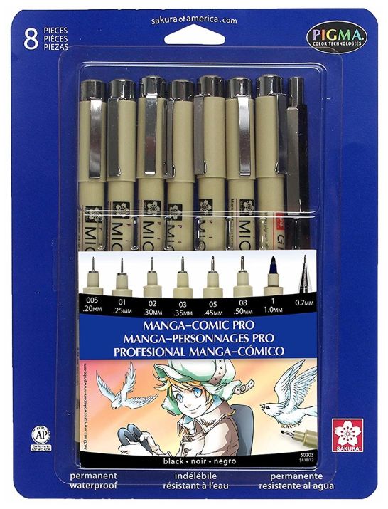 Pigma Manga-Comic Pro 8pc Set