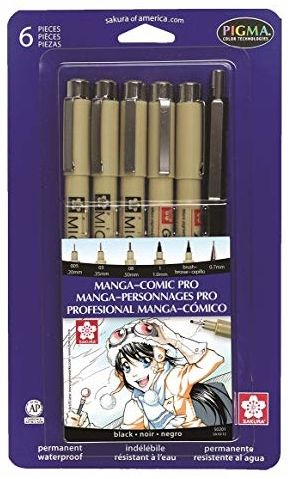 Pigma Manga-Comic Pro 6pc Set