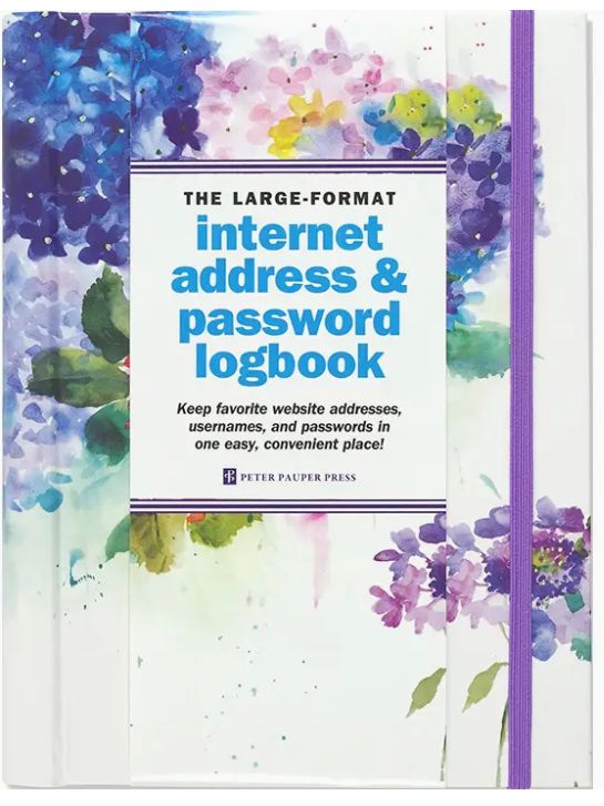 Large Format Password Journal - Hydrangeas