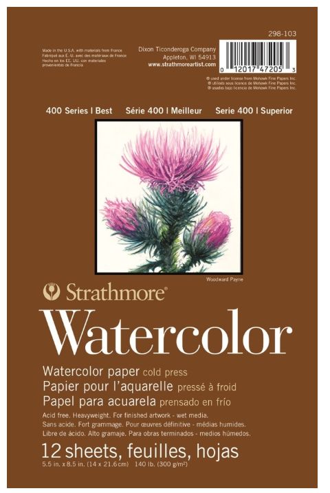 Strathmore Watercolor Tape Bound 5.5x8.5 12 Sheets