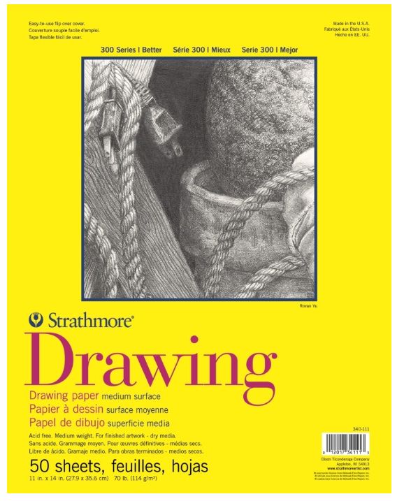 Strathmore Drawing Medium Surface Pad 11x14 50 Sheets