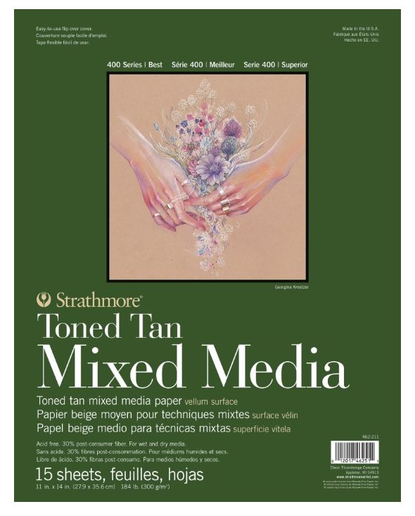 Strathmore Mixed Media Toned Tan 11x14 15 Sheets