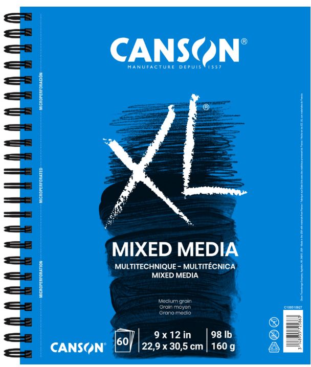 Canson XL Multi Media Medium Grain 9x12 60 Sheets