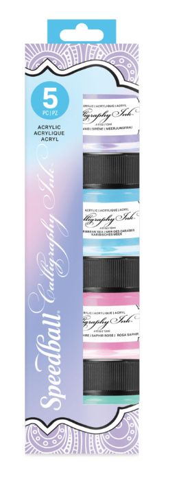 Speedball Acrylic Calligraphy Ink Set 5pc