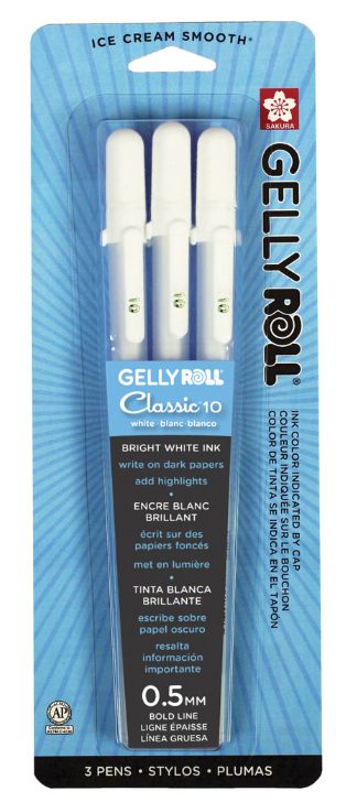 Gelly Roll White Bold 3pk