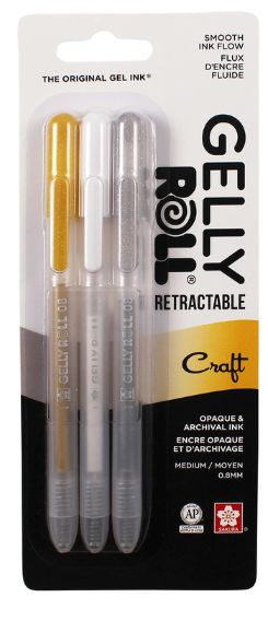 Retractable Gelly Roll 3pk