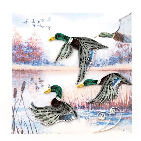 Quilling Card - Duck Migration