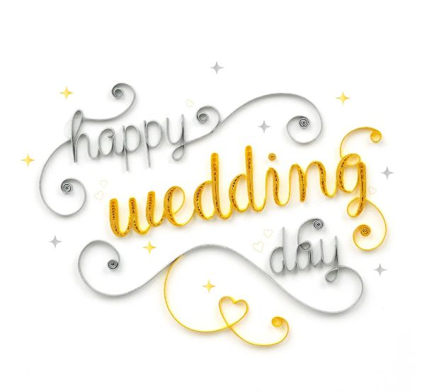 Quilling Card - Happy Wedding Day