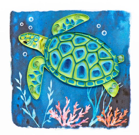 Quilling Card - Decorative Sea Turtle