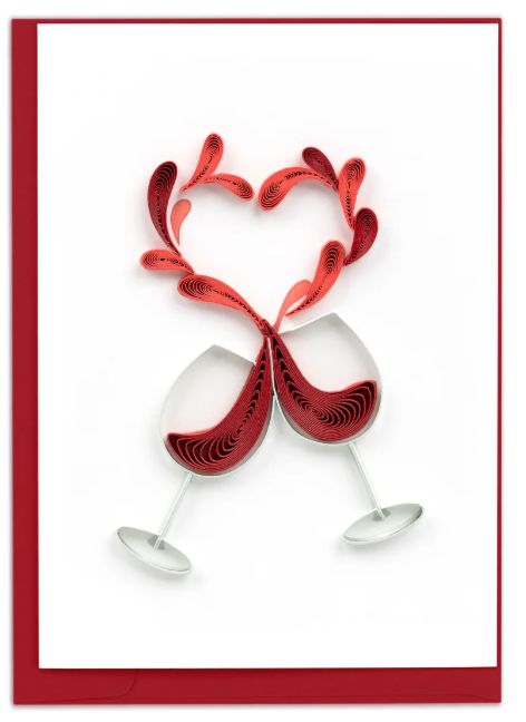 Quilling Card - Gift Encl - Toast To Love
