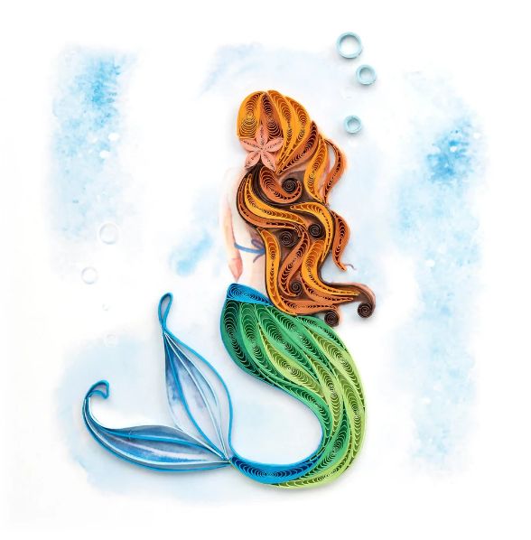 Quilling Card - Mermaid
