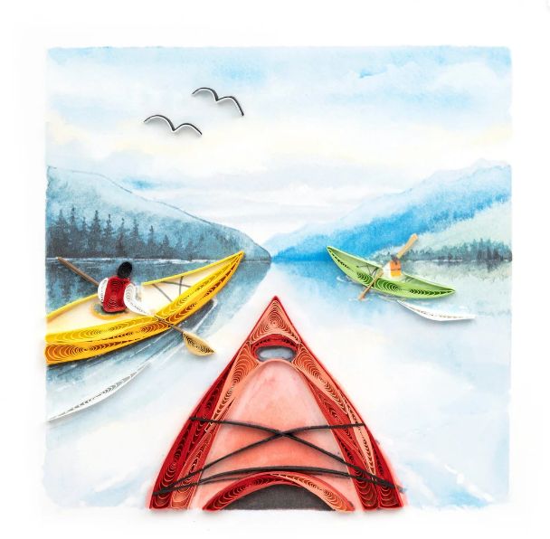 Quilling Card - Kayaking