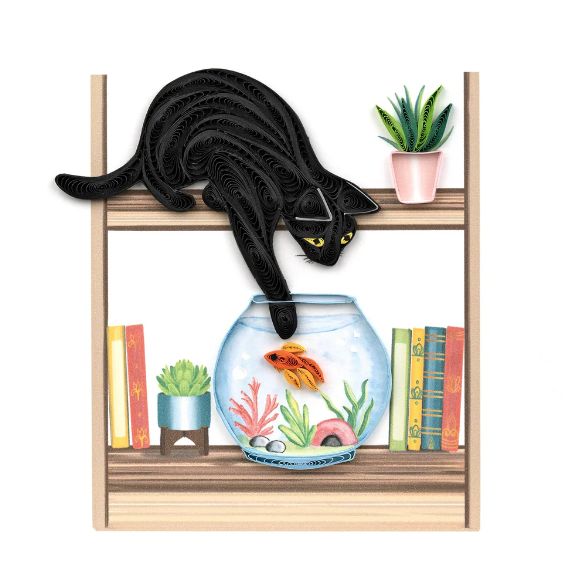 Quilling Card - Mischievous Cat