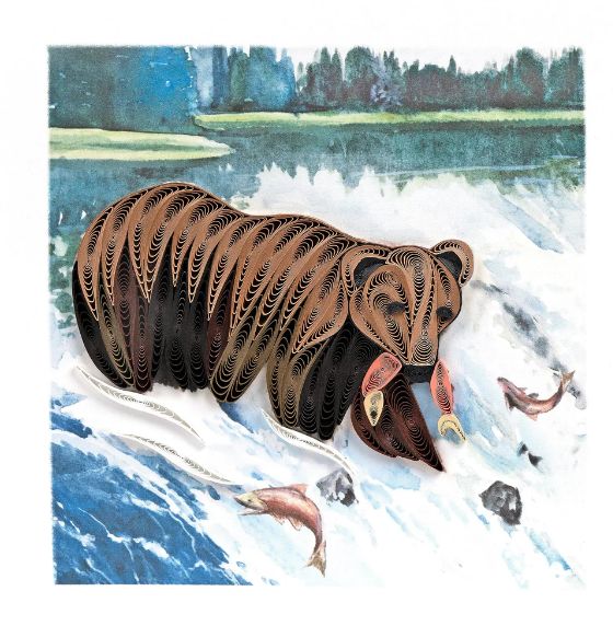 Quilling Card - Wild Grizzly