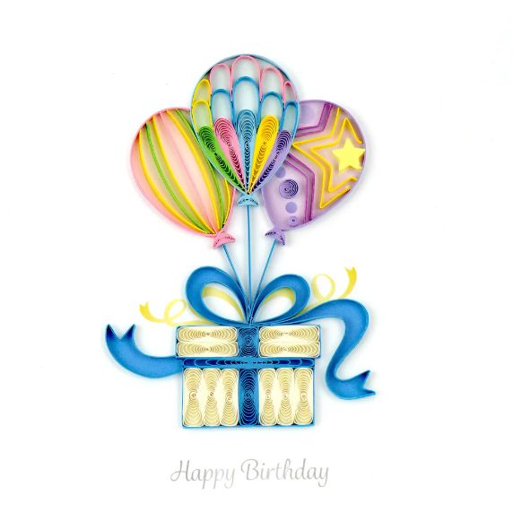 Quilling Card - Balloon Surprise