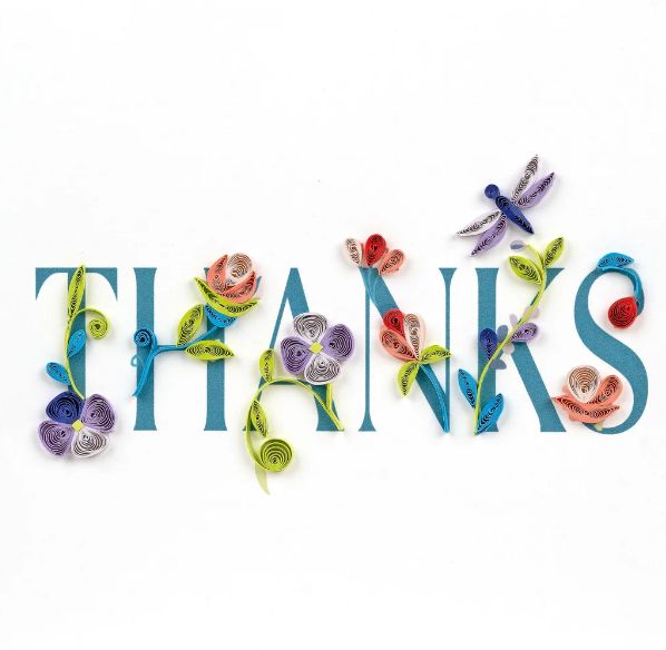 Quilling Card - Garden Thanks