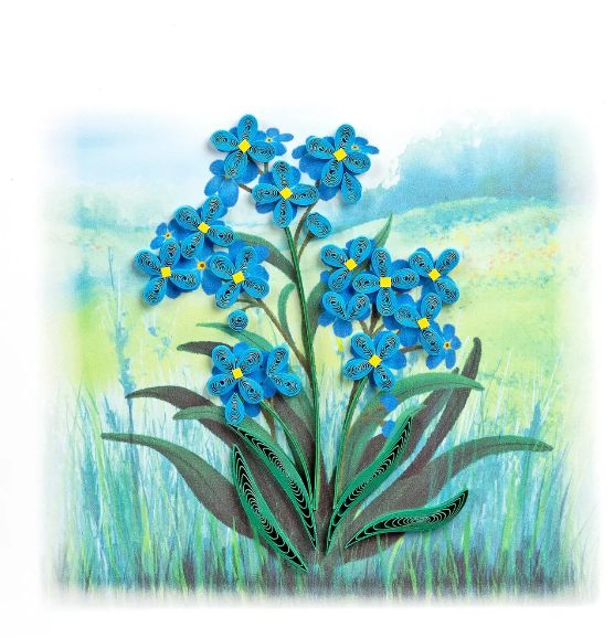 Quilling Card - Forget Me Not