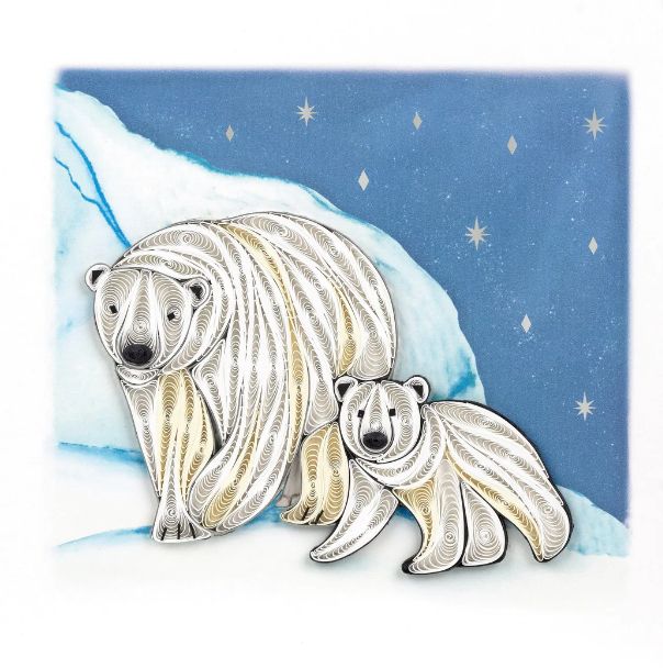 Quilling Card - Polar Bears