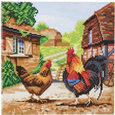 Crystal Art Farmyard Chickens