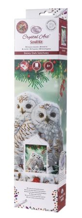 Crystal Art Scroll Kit - Snowy Owl Sanctuary