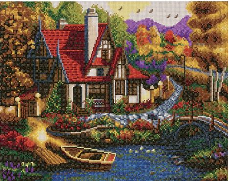 Crystal Art Riverside Cottage 1b